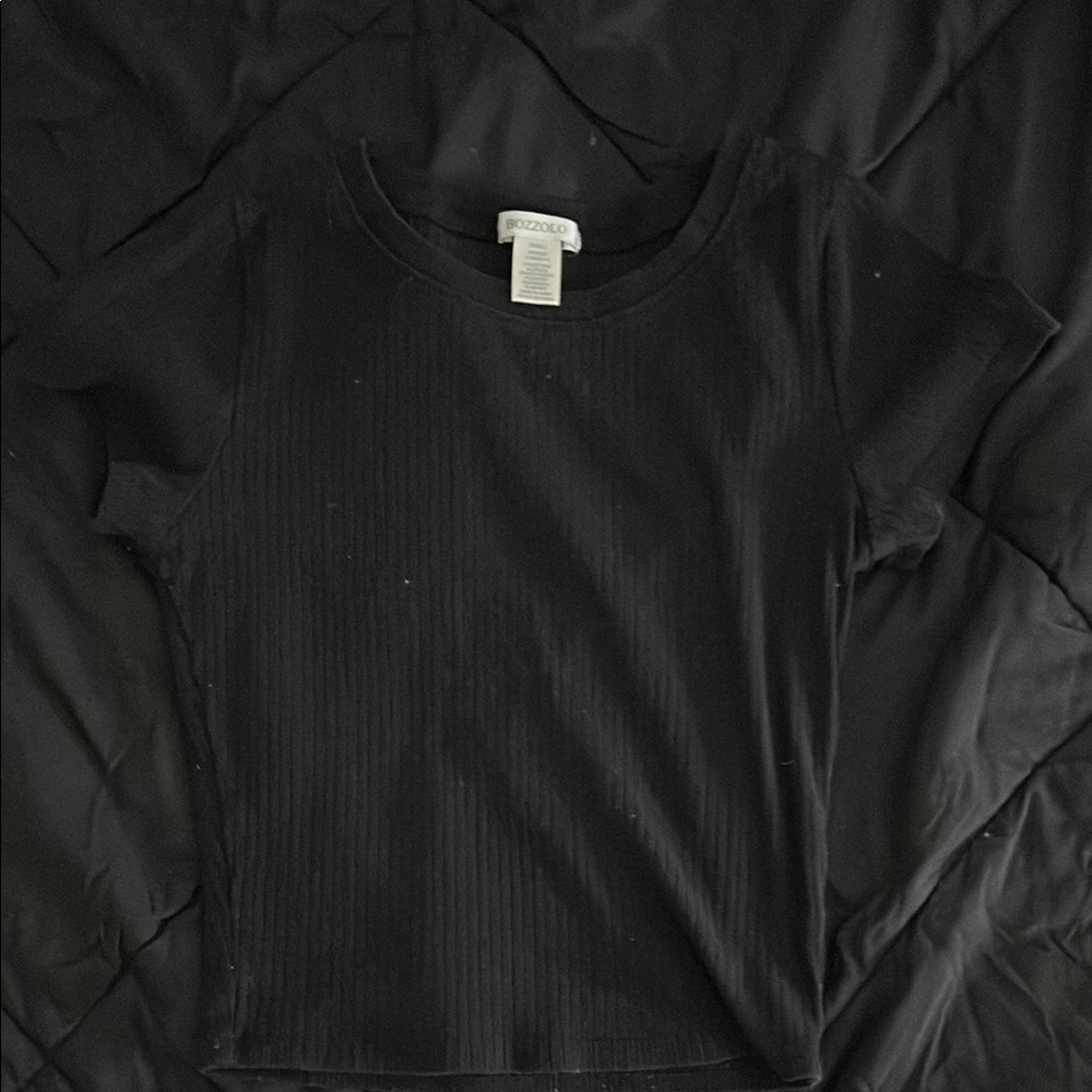 Black Cropped T-Shirt